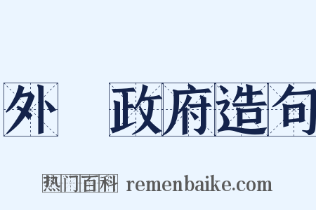 外國政府造句是什么意思的图片